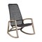 Armen Living Sequoia Outdoor Patio Rocking Chair in Light Eucalyptus Wood and Charcoal Rope 840254332287 - alternate 1